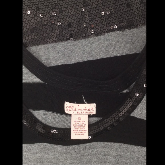 Glimmer by j j basic XL (L) Blk/Grey sweater dress - Picture 8 of 9